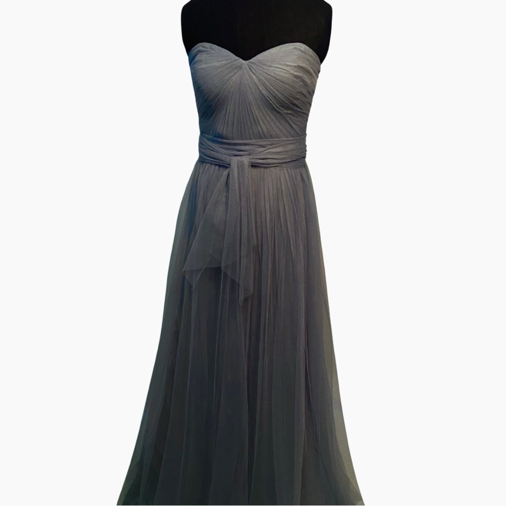 Adrianna Papell Strapless Gray Gown holiday, formal, bridesmaid